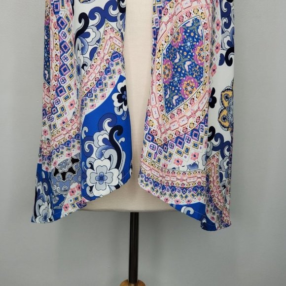 Alya Mixed Media Lace Open Front Vest Size M - Picture 3 of 11